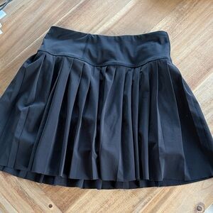 Black Pleated Women's Athletic Skirt